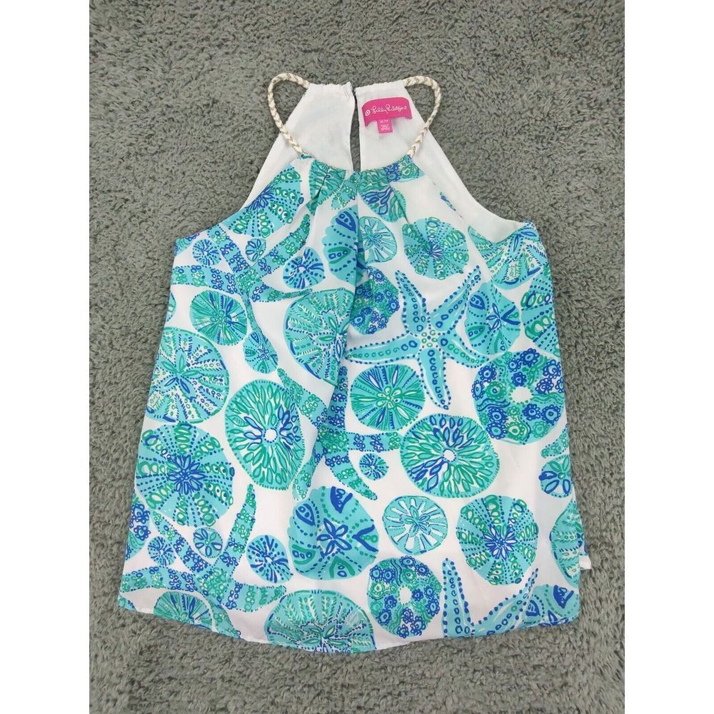 Lilly Pulitzer For Target Halter Top Women's XS Sea Urchin Blue Beach Tropical